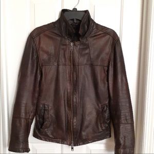 All Saints Helix Brushed Leather Jacket
